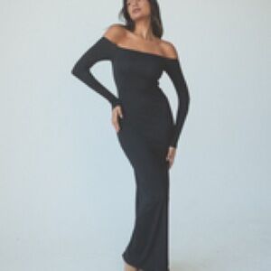 Klassy Network Black Off-Shoulder Dress